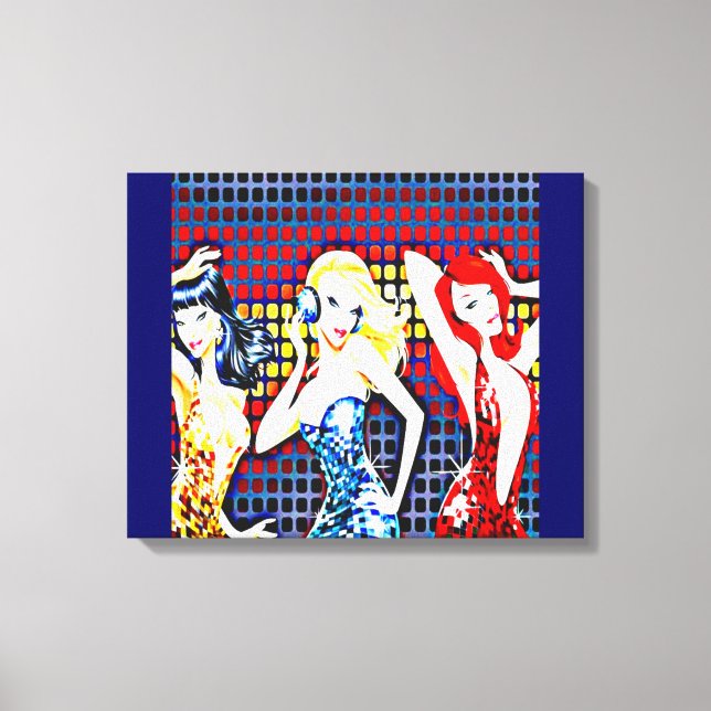 70's Disco Divas Canvas Print (Front)