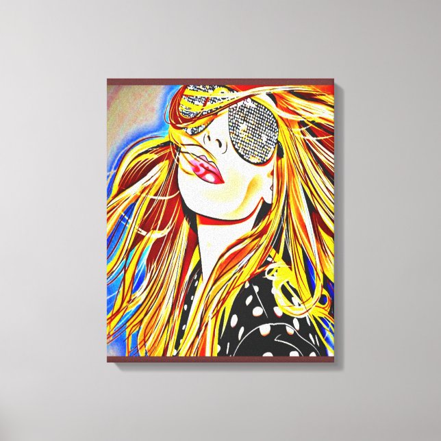 70's Disco Girl Canvas Print (Front)