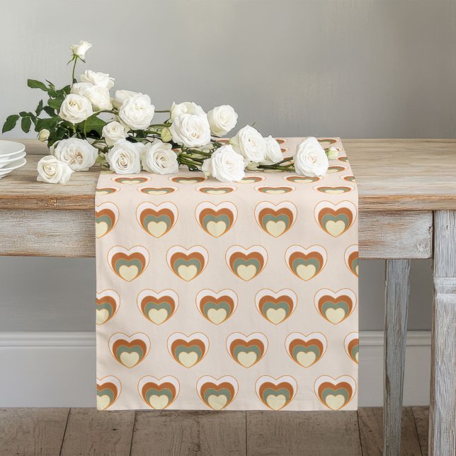 70s Floral Table Runner Pastel Elegance (70s Floral Table Runner Pastel Elegance)