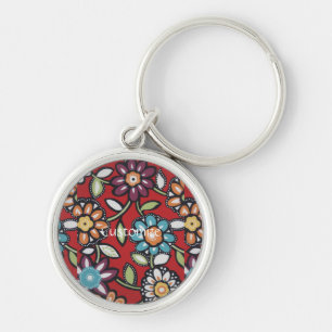 70's flower power Thunder_Cove Key Ring