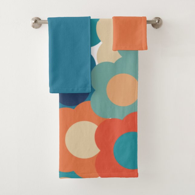 70s Flowers  Bath Towel Set (Insitu)