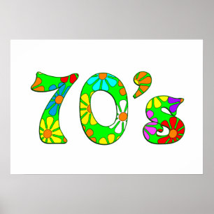 70's Flowers Poster