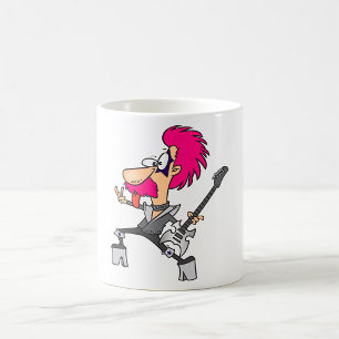 70s Glam Rock Star Pink Mohawk Punk Musician Coffee Mug