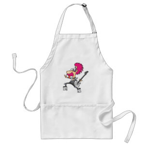 70s Glam Rock Star Pink Mohawk Punk Musician Standard Apron