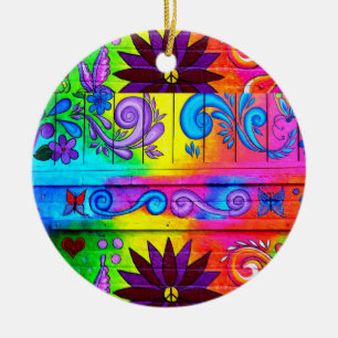 70's groovy hippie ornament