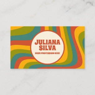 70's Groovy with QR Business Card