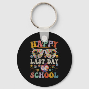 70s Happy Last Day Of School Groovy Teacher Boys G Key Ring