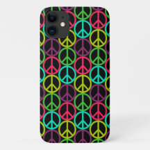 70's Hippie Peace Sign Pattern