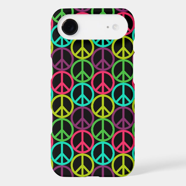 70's Hippie Peace Sign Pattern Case-Mate iPhone Case (Back)