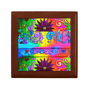 70's hippie psychedelic style gift box