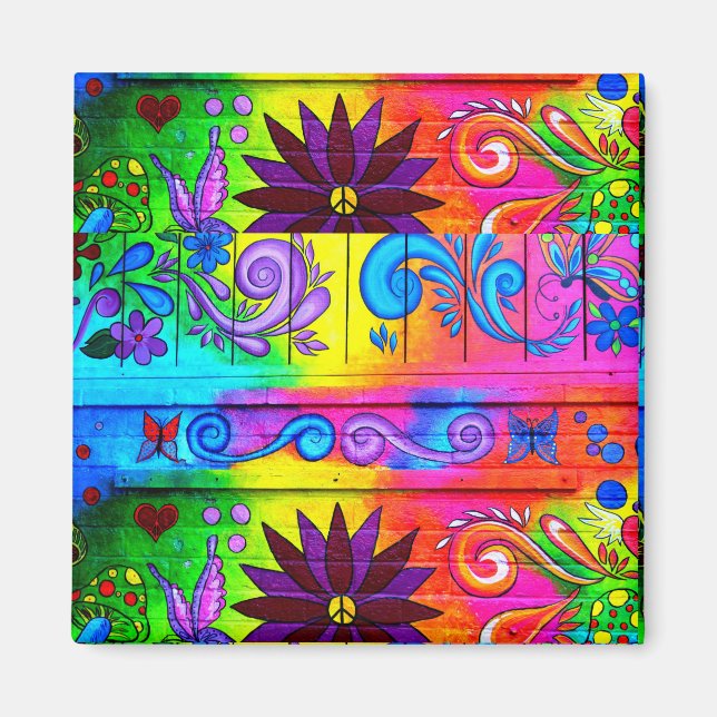 70's hippie style magnet (Front)