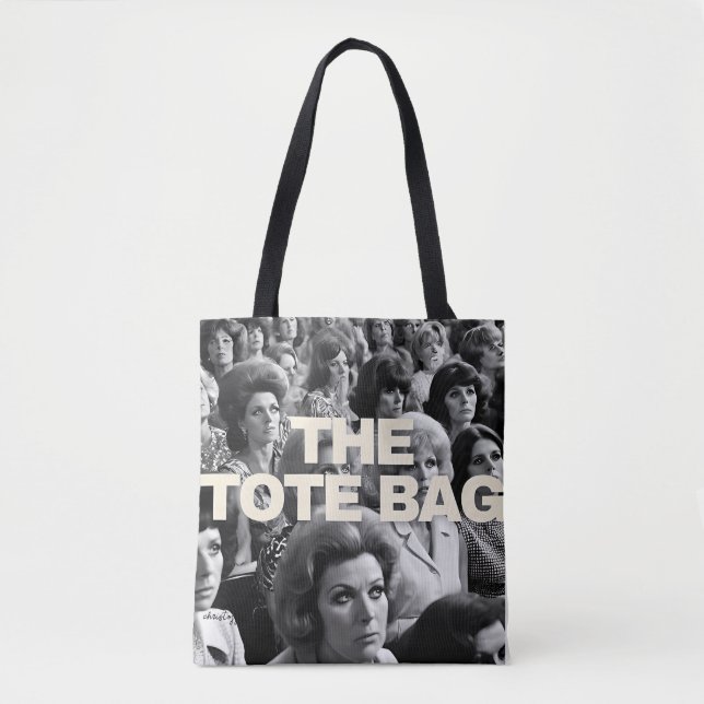 70's Housewifes Audience in Black & White Tote Bag (Front)