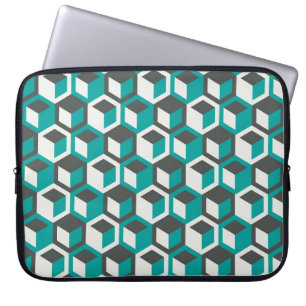 70s inspired abstract retro geometric seamless pat laptop sleeve