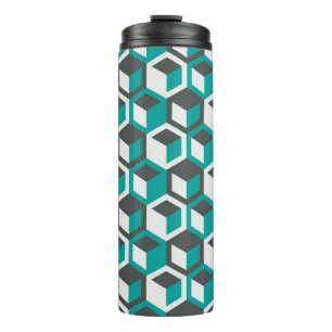 70s inspired abstract retro geometric seamless pat thermal tumbler