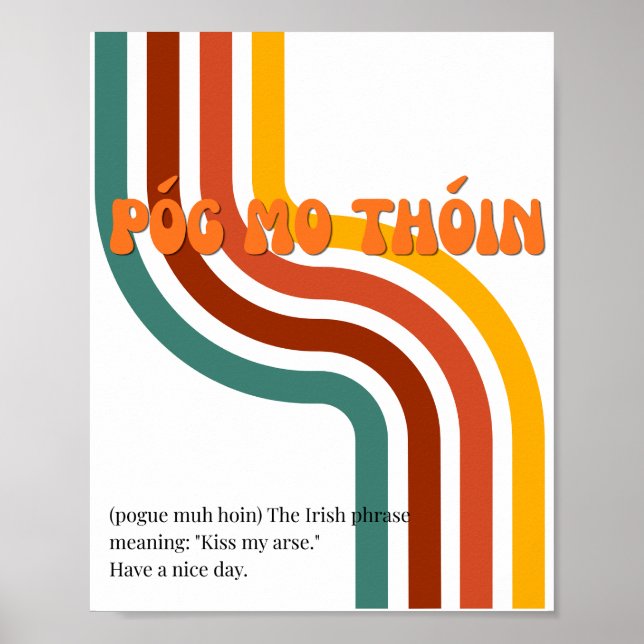 70s inspired irish Póg mo thóin Poster  (Front)