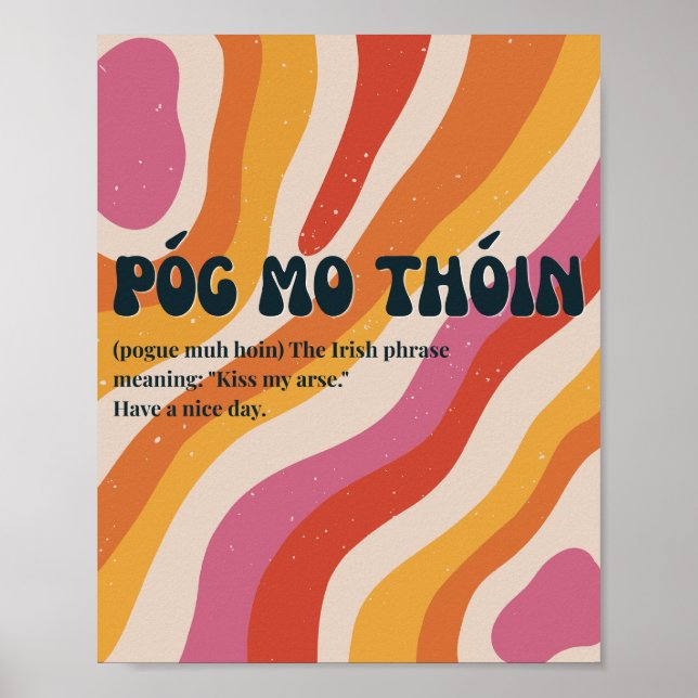 70s inspired irish Póg mo thóin Poster (Front)
