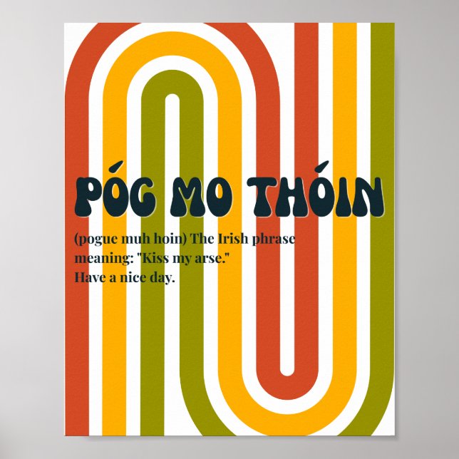 70s inspired irish Póg mo thóin Poster (Front)