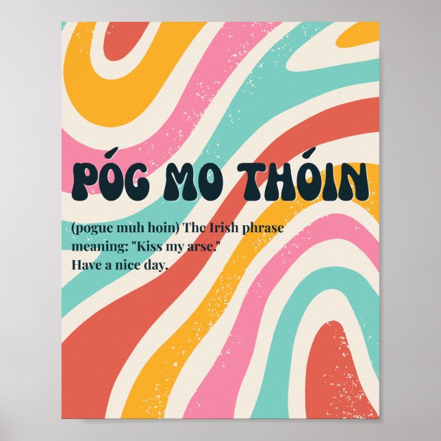 70s inspired irish Póg mo thóin Poster  (Front)
