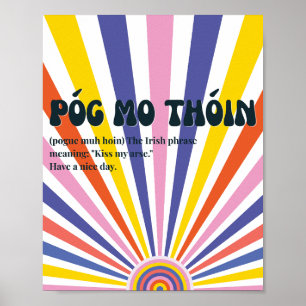 70s inspired irish Póg mo thóin Poster