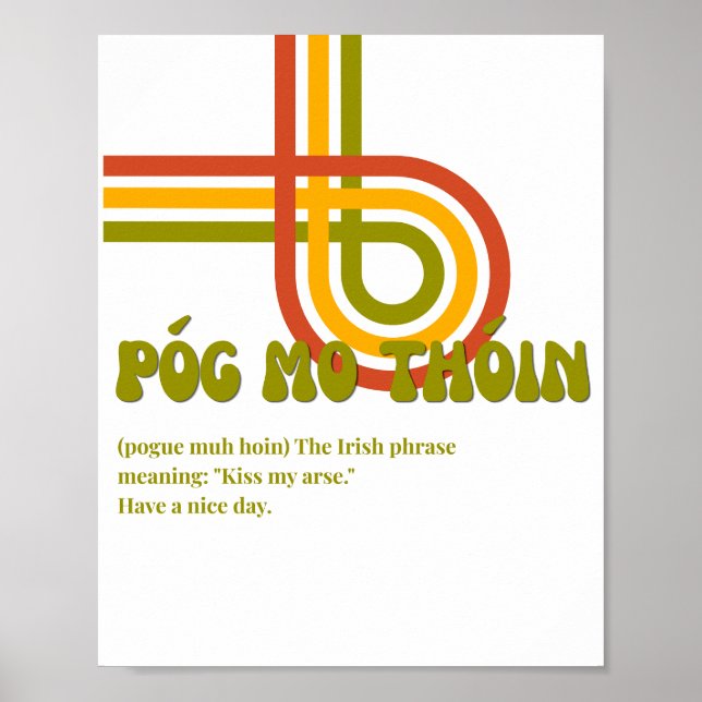 70s inspired irish Póg mo thóin Poster (Front)