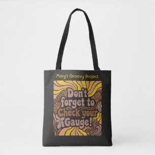 70's Knitting Project & Tote Bag