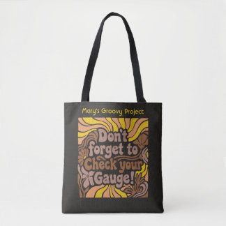 70's Knitting Project & Tote Bag