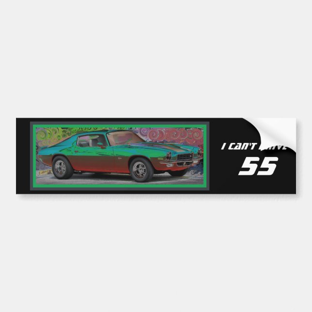 70s Muscle Car Bumper Sticker (Front)