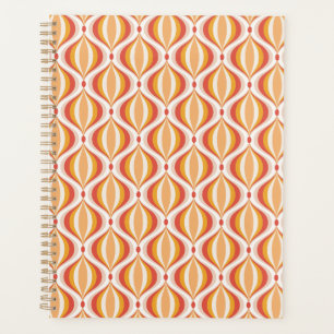 70s nostalgia planner groovy optical pattern