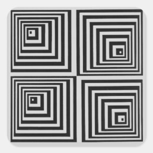 70s Op Art Square Sticker