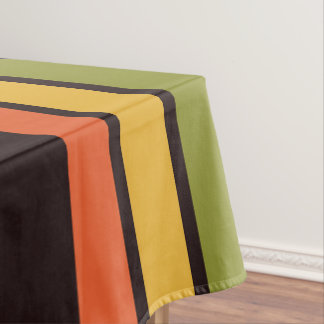 70s Orange Brown Teal Pattern Custom Tablecloth