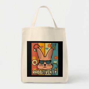 70s Outfits Seventies 70s Party Rabbitventy Rabbit Tote Bag