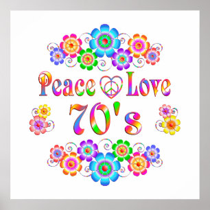 70s Peace Love Poster