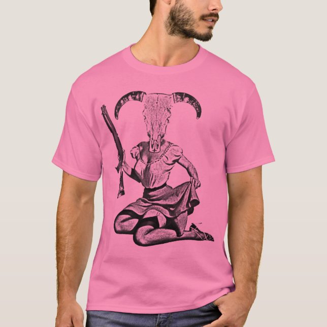 70's pin-up skull T-Shirt (Front)