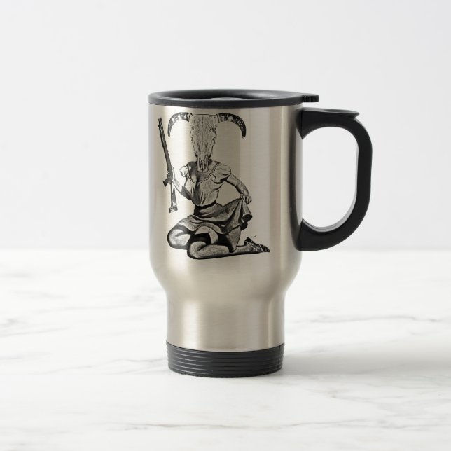 70's pin-up skull travel mug (Right)