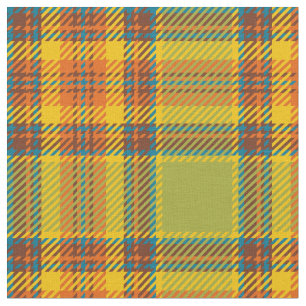 70s  plaid green fabric