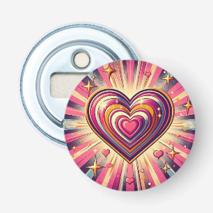 70s pop art heart/Valentines Bottle Opener