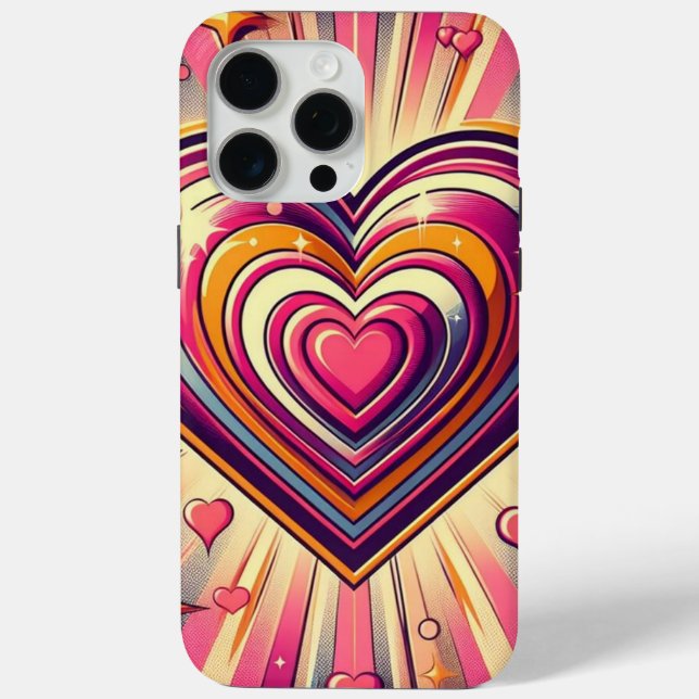 70s pop art heart/Valentines  Case-Mate iPhone Case (Back)