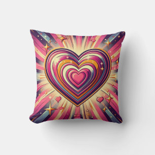 70s pop art heart/Valentine's Mug Cushion