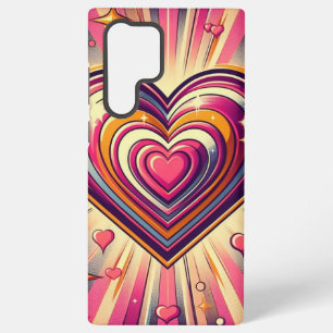 70s pop art heart/Valentine's  Mug Samsung Galaxy Case