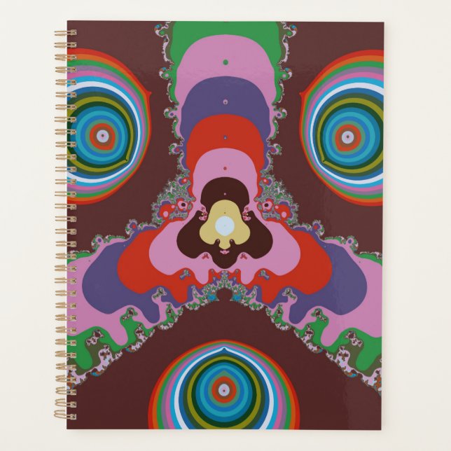 70s Psychedelic Pattern Retro Art Planner (Front)