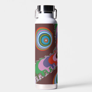 70s Psychedelic Pattern Retro Art Water Bottle