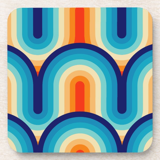 70s Rainbow Curves Coaster (Front)