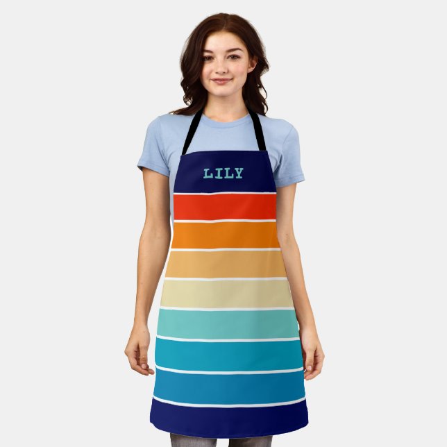 70s Rainbow Stripes Apron (Worn)