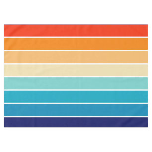 70s Rainbow Stripes Tablecloth