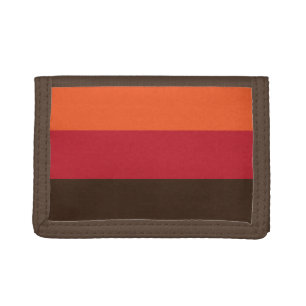 70s Retro 3 Striped Vintage Colour Pattern Trifold Wallet
