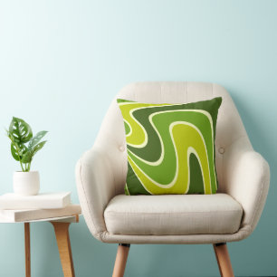 70s Retro Abstract Lava Design Cushion