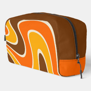 70s Retro Abstract Lava Design Dopp Kit