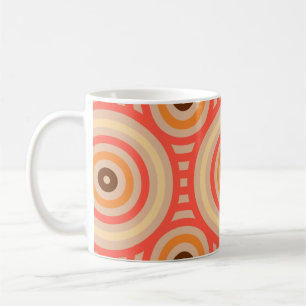 70s Retro Circular Geometric Pattern. Coffee Mug