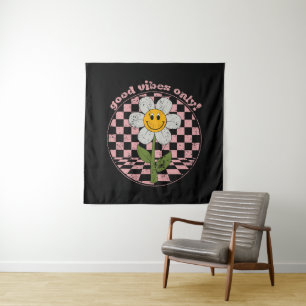 70's Retro Daisy Good Vibes Only Tapestry