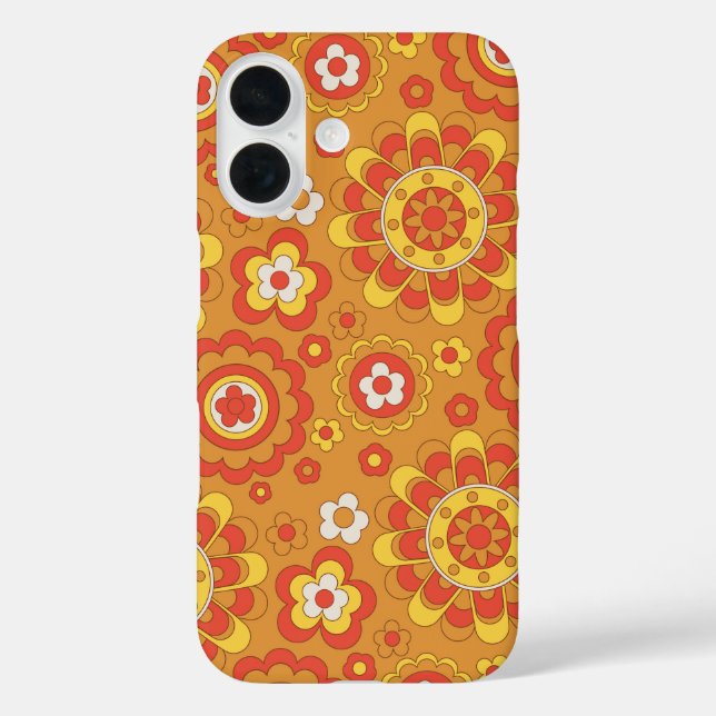 70s Retro Floral  Case-Mate iPhone Case (Back)
